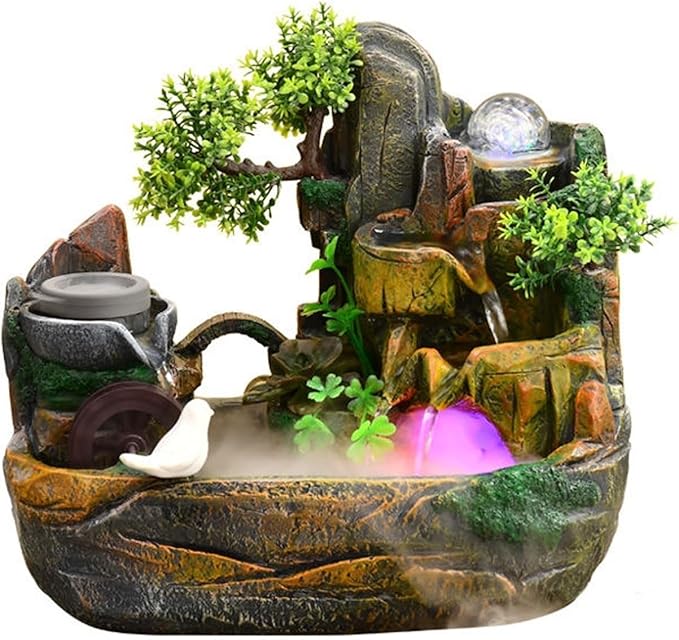 🌊 Mini Waterfall Decor 🌿 Serene & Relaxing
