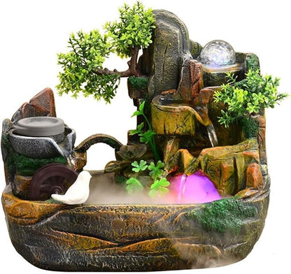 🌊 Mini Waterfall Decor 🌿 Serene & Relaxing