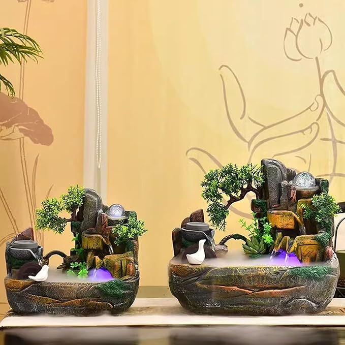🌊 Mini Waterfall Decor 🌿 Serene & Relaxing