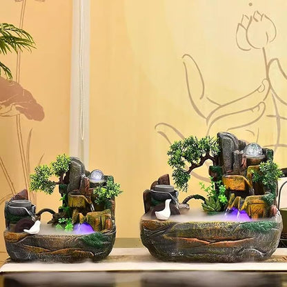 🌊 Mini Waterfall Decor 🌿 Serene & Relaxing