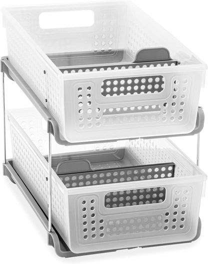 ✨ 2-Tier Slide Organizer 🏠 | Space Saver & Multi-Purpose 🌟