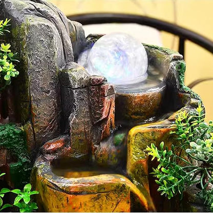 🌊 Mini Waterfall Decor 🌿 Serene & Relaxing