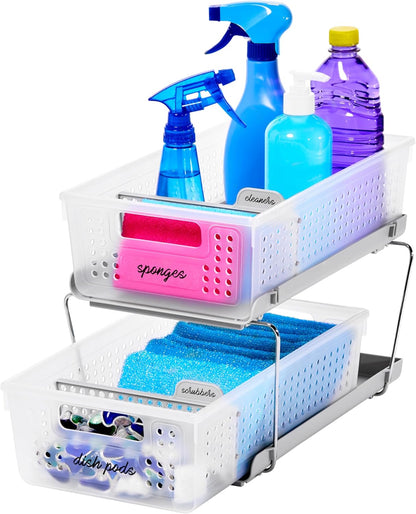 ✨ 2-Tier Slide Organizer 🏠 | Space Saver & Multi-Purpose 🌟