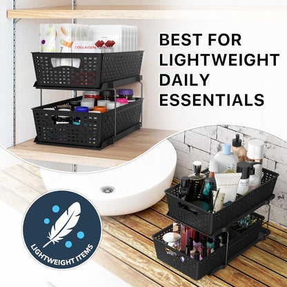 🛁Under-Sink Pull-Out Organizer 🌿 | Max Space & Tidy Home ✨