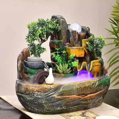 🌊 Mini Waterfall Decor 🌿 Serene & Relaxing