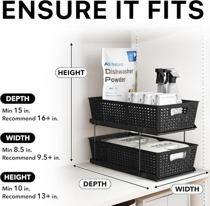 🛁Under-Sink Pull-Out Organizer 🌿 | Max Space & Tidy Home ✨