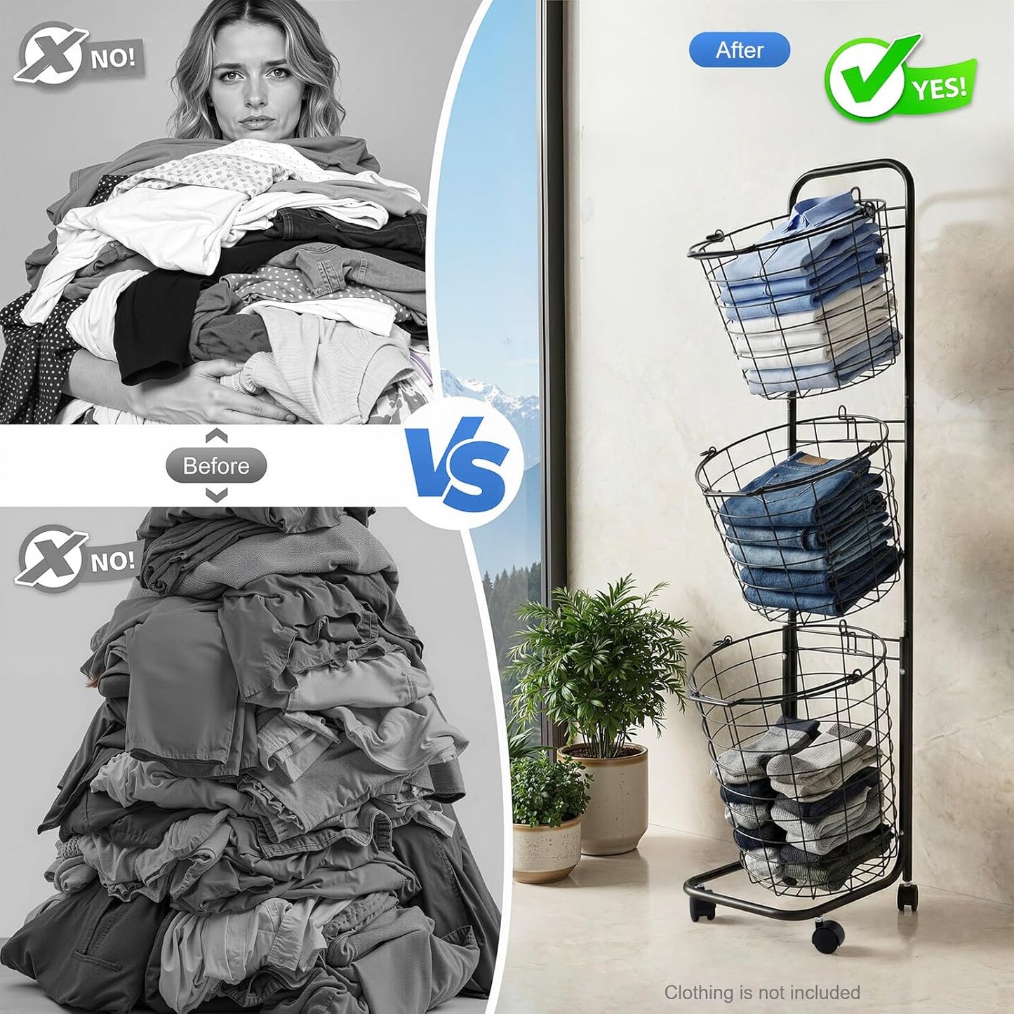🧥 Wall-Mount Clothes Rack ✨ | Space-Saving & Stylish 🌿