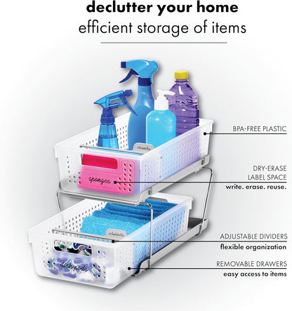 ✨ 2-Tier Slide Organizer 🏠 | Space Saver & Multi-Purpose 🌟